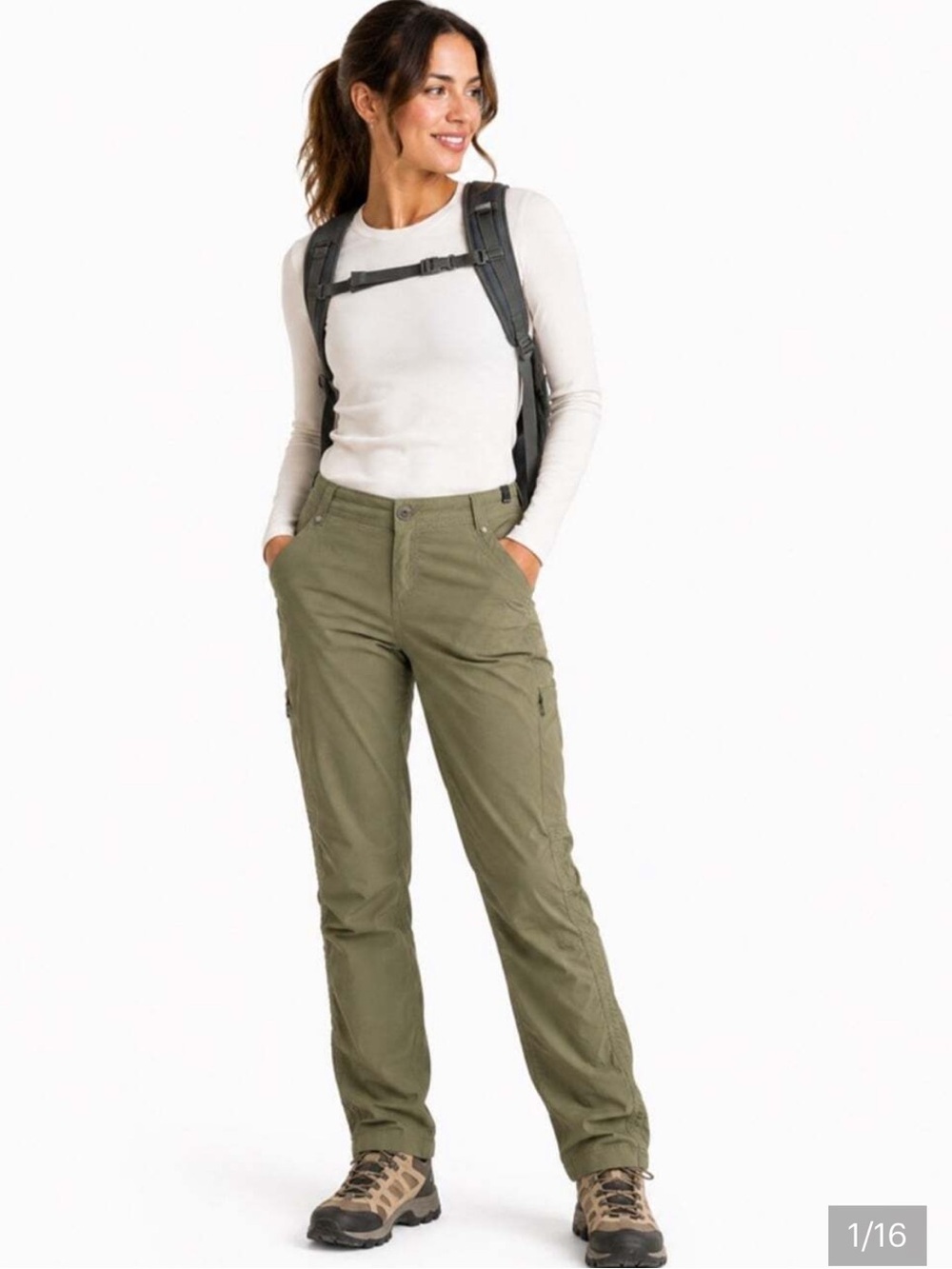 Kuhl Trekr Hiking Outdoors Pants Pine Green Womens 8